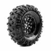 L-T3347VB | Louise 1.9" CR-Rowdy Super Soft Tyres On Black Rims - Glued Wheels 2Pcs