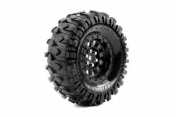 L-T3347VB | Louise 1.9" CR-Rowdy Super Soft Tyres On Black Rims - Glued Wheels 2Pcs