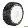 L-T3126SW | Louise 3.3" B-Pirate Tyres On White Dished Rims - Glued Wheels 2Pcs