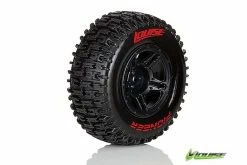 L-T3148SBTF | Louise 2.2/3.0" Pioneer Tyres On Black Rims - Glued Wheels 2Pcs