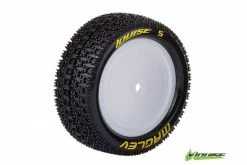 L-T3174SWKF | Louise 2.2" E-Maglev Tyres On White Dished Rims - Glued Wheels 2Pcs