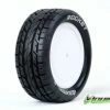 L-T3186SWKF | Louise 2.2" E-Rocket Tyres On White Dished Rims - Glued Wheels 2Pcs