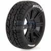 L-T3190B | Louise 3.3" B-Rocket Tyres On Black 8 Spoke Rims - Glued Wheels 2Pcs