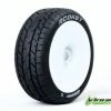 L-T3190SW | Louise 3.3" B-Rocket Tyres On White Dished Rims - Glued Wheels 2Pcs
