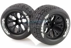 L-T3201BB | Louise 2.8" MT-Rocket Tyres On Black Rims - Glued Wheels 2Pcs