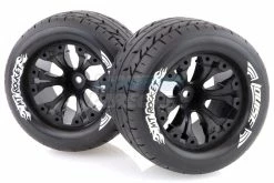 L-T3201BH | Louise 2.8" MT-Rocket Tyres On Black Rims - Glued Wheels 2Pcs