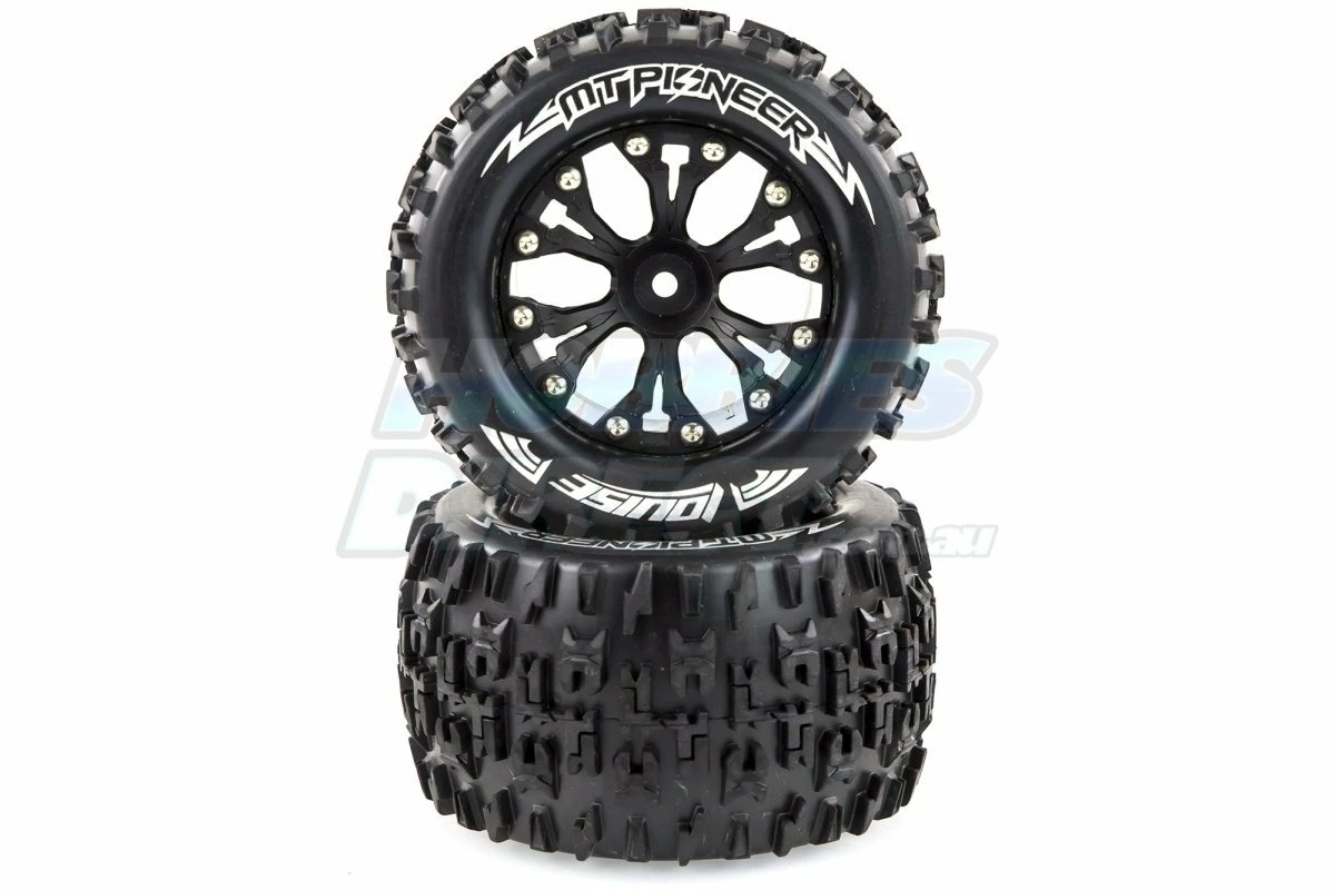 L-T3202B | Louise 2.8" MT-Pioneer Tyres On Black Rims - Glued Wheels 2Pcs - Image 3