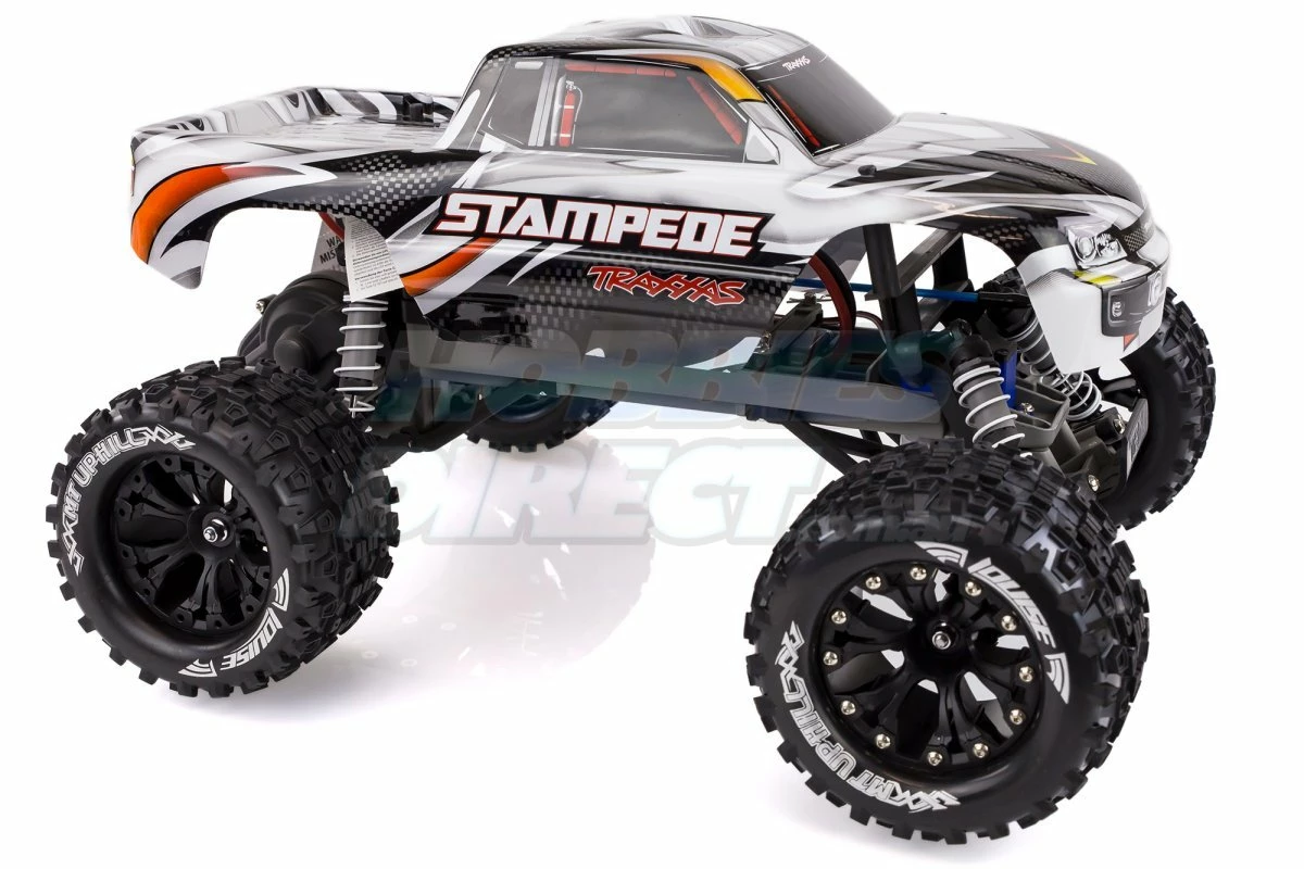 L-T3204B | Louise 2.8" MT-Uphill Tyres On Black Spoke Rims - Glued Truck Wheels W/ Foam 2Pcs - Image 3