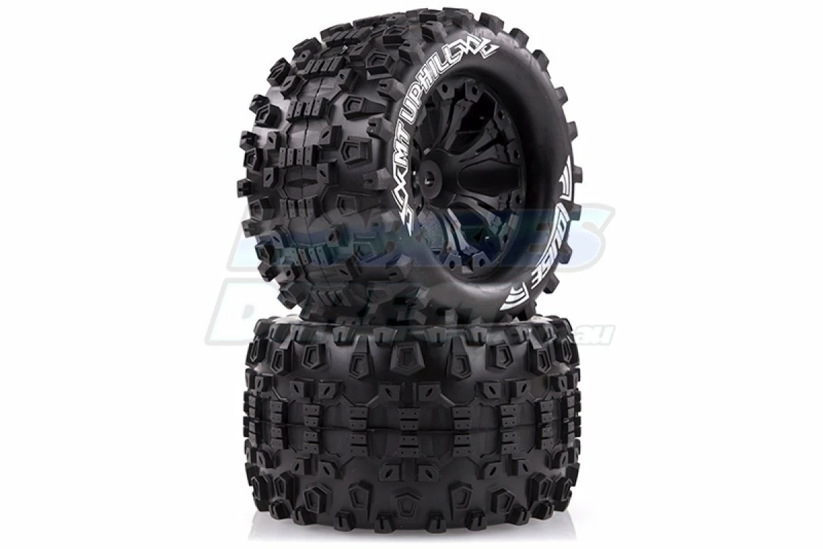 L-T3204B | Louise 2.8" MT-Uphill Tyres On Black Spoke Rims - Glued Truck Wheels W/ Foam 2Pcs - Image 5