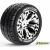 L-T3208C | Louise 2.8" ST-Rocket Tyres On Chrome Rims - Glued Wheels 2Pcs