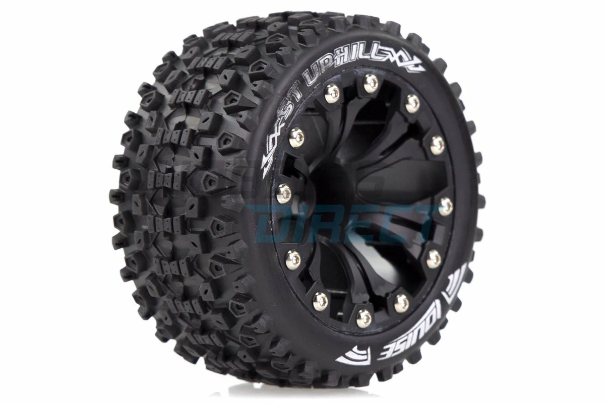 L-T3211BH | Louise 2.8" ST-Uphill Tyres On (1/2 Offset) Black Rims - Glued Wheels 2Pcs - Image 2