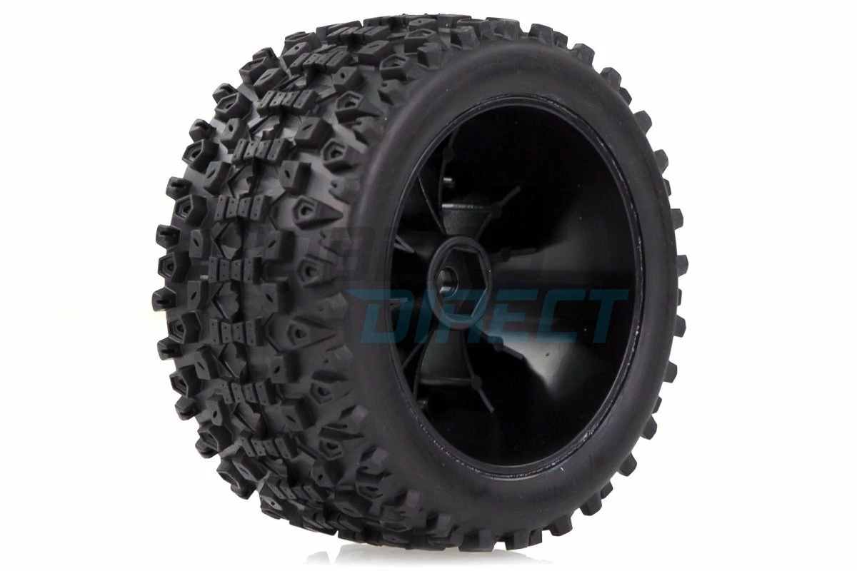 L-T3211BH | Louise 2.8" ST-Uphill Tyres On (1/2 Offset) Black Rims - Glued Wheels 2Pcs - Image 3