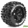 L-T3218BH | Louise 3.8" MT-Pioneer Tyres On Black Rims - Glued Wheels 2Pcs