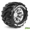 L-T3220CH | Louise 3.8" MT-Cyclone Tyres On Chrome Rims - Glued Wheels 2Pcs