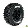 L-T3224SBTF | Louise 2.2/3.0" SC-Hummer Tyres On Black Rims - Glued Wheels 2Pcs