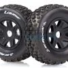 L-T3229SBM | Louise 2.2/3.0" SC-Rock Tyres On Black Spoke Rims - Glued Wheels 2Pcs
