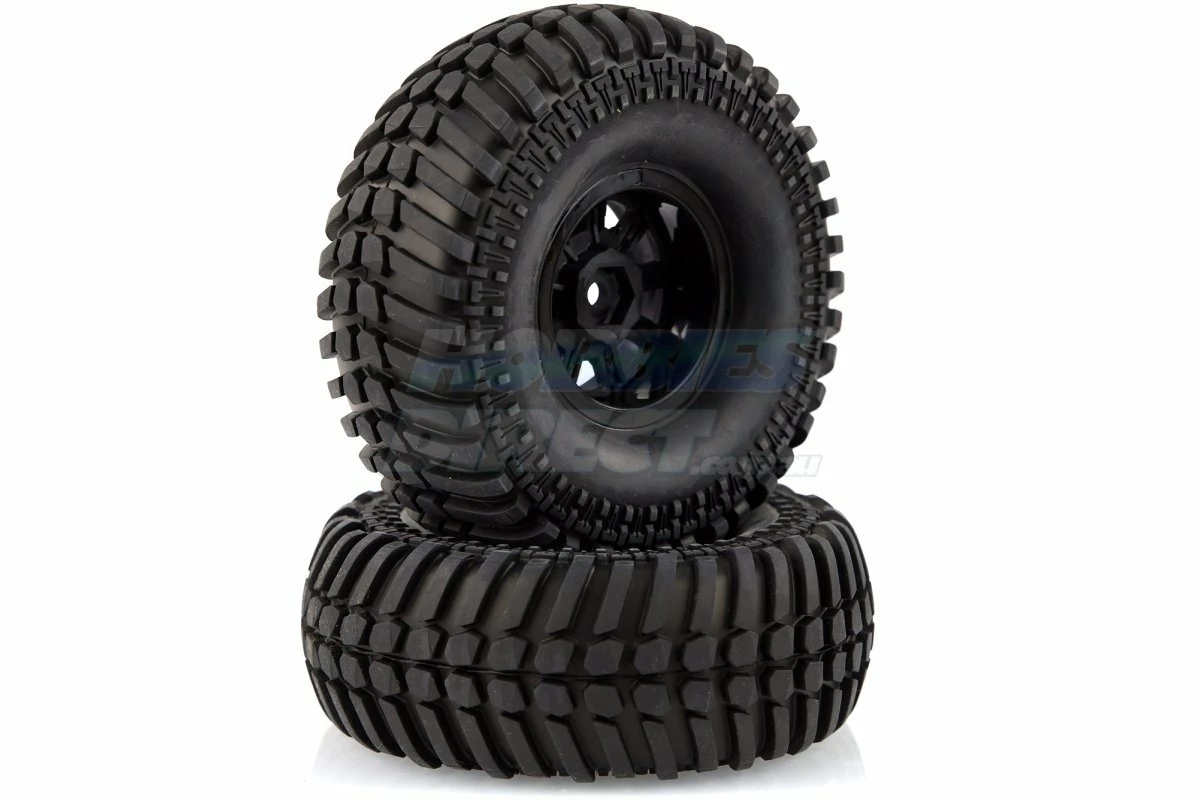 L-T3232VB | Louise 1.9" CR Ardent Tyres On Black 9 Spoke Rims - Glued Wheels 2Pcs - Image 4