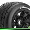 L-T3242B | Louise 4.7/5.5" Baja 5B Rear B-Rocket Tyres On Black Spoke Rims - Beadlocked Wheels 2Pcs