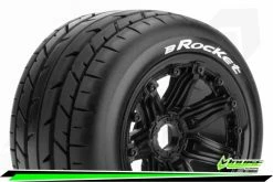 L-T3242B | Louise 4.7/5.5" Baja 5B Rear B-Rocket Tyres On Black Spoke Rims - Beadlocked Wheels 2Pcs