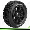 L-T3265B | Louise 4.7/5.5" Baja 5B Front B-Orbit Tyres On Black Spoke Rims 2Pcs - Beadlocked Wheels 2pcs