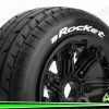 L-T3266B | Louise 4.7/5.5" Baja 5B Front B-Rocket Tyres On Black Spoke Rims 2Pcs - Beadlocked Wheels 2pcs