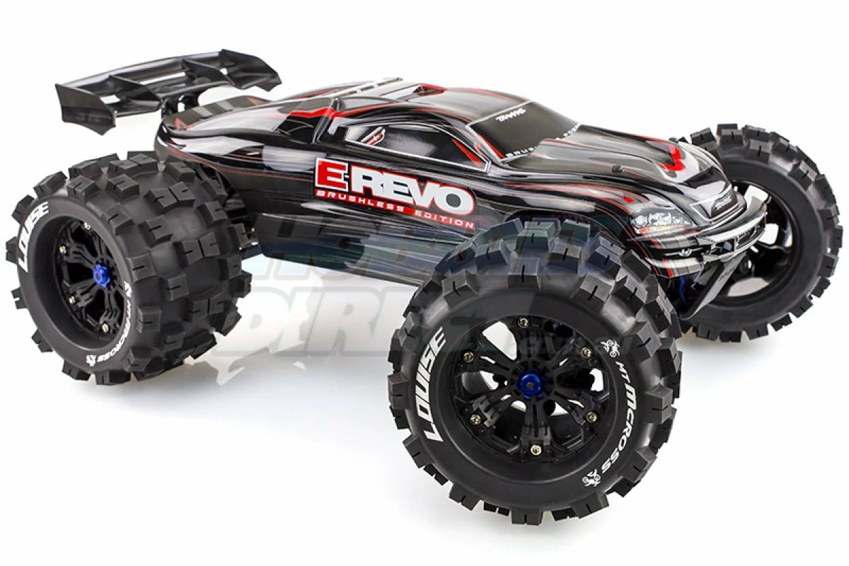 L-T3276B | Louise 3.8" MT-Mcross Tyres On Black Spoke Rims - Glued Truck Wheels W/ Foam 2Pcs - Image 6