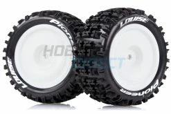 L-T3278SWKR | Louise 2.2" Rear E-Pioneer Tyres On White Dish Rims - Glued Buggy Wheels W/ Foam 2Pcs