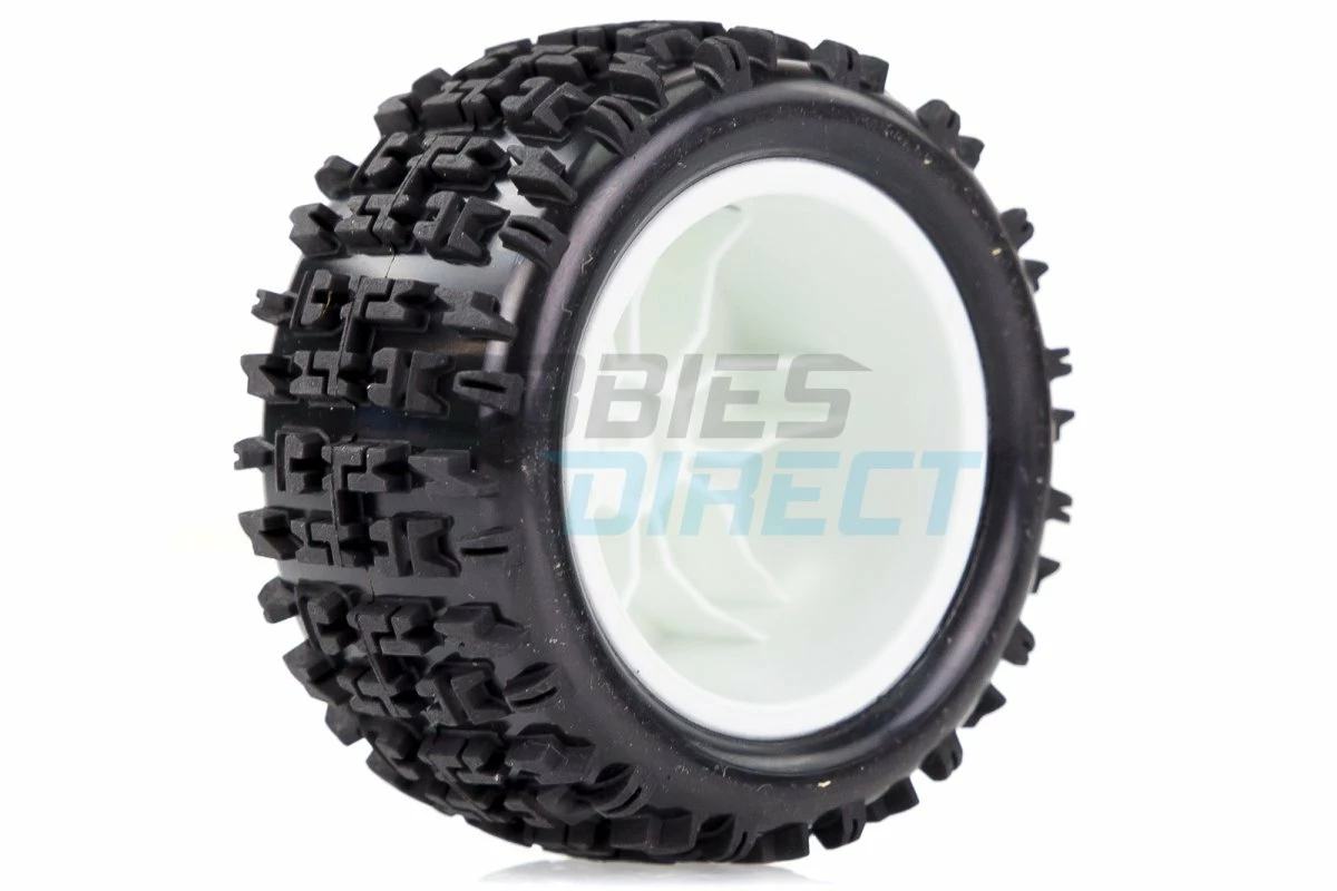 L-T3278SWKR | Louise 2.2" Rear E-Pioneer Tyres On White Dish Rims - Glued Buggy Wheels W/ Foam 2Pcs - Image 3