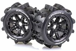 L-T3280B | Louise 4.7/5.5" B-Paddle Tyres On Black Spoke Rims - Beadlocked Wheels 2Pcs