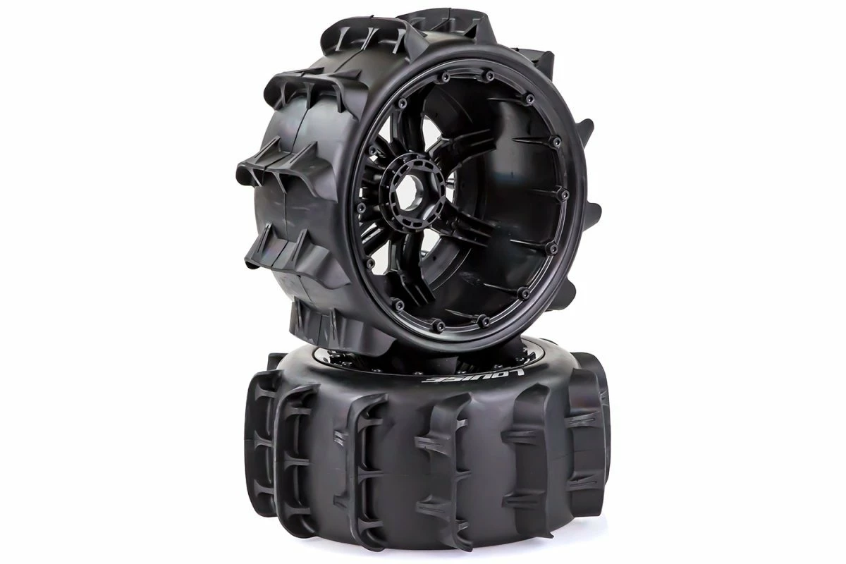 L-T3280B | Louise 4.7/5.5" B-Paddle Tyres On Black Spoke Rims - Beadlocked Wheels 2Pcs - Image 3