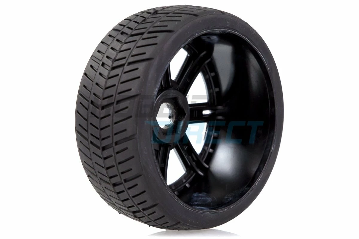 L-T3284VBC | Louise 3.3" GT-Shiv MFT (Super Soft) Tyres On Black Chrome 8 Spoke Rims - Glued Wheels 2Pcs - Image 3