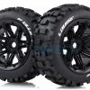 L-T3288B | Louise 4.7/5.5" ST-Ulldoze Tyres On Black Spoke Rims - Beadlocked Wheels 2Pcs