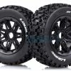 L-T3293B | Louise 4.7/5.5" SC-Uphill Tyres On Black Spoke Rims - Beadlocked Wheels 2Pcs