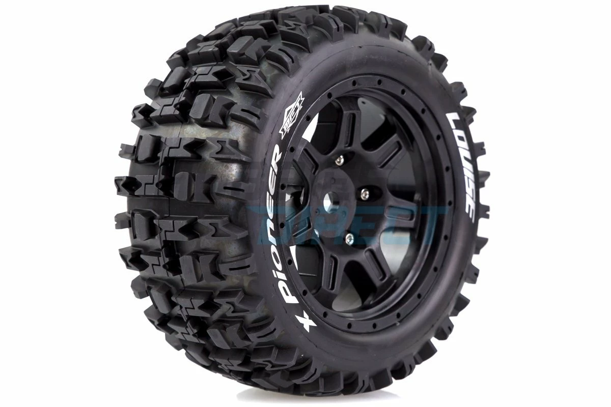 T3296B | Louise 5.5" X-Pioneer MFT Tyres On Black Spoke Rims - Glued Wheels 2Pcs - Image 2