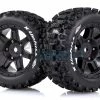L-T3297B | Louise 4.7/5.5" X-Uphill MFT Tyres On Black Spoke Rims - Beadlocked Wheels 2Pcs