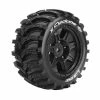 L-T3298BM | Louise 5.5" X-Cyclone Sport MFT Tyres On 7 Spoke Black Rims - Glued Wheels 2Pcs