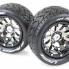 L-T3307SBC | Louise 3.3" MT-Rocket MFT Tyres On Black Chrome Rims - Beadlocked Wheels 2Pcs