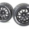 L-T3307SB | Louise 3.3" MT-Rocket MFT Tyres On Black Rims - Beadlocked Wheels 2Pcs