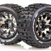 L-T3308SBCH | Louise 3.3" MT-Pioneer MFT Tyres On (1/2 Offset) Black Chrome Rims - Beadlocked Wheels 2Pcs