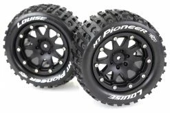 L-T3308SB | Louise 3.3" MT-Pioneer MFT Tyres On Black Rims - Beadlocked Wheels 2Pcs