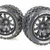 L-T3309SB | Louise 3.3" MT-Uphill MFT Tyres On Black Rims - Beadlocked Wheels 2Pcs