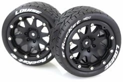 L-T3311SB | Louise 3.3" ST-Rocket MFT Tyres On Black Rims - Beadlocked Wheels 2Pcs