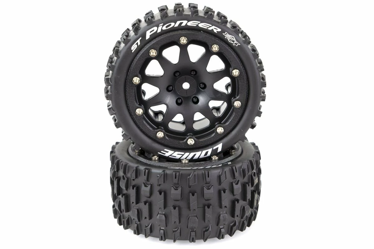 L-T3312SB | Louise 3.3" ST-Pioneer MFT Tyres On Black Rims - Beadlocked Wheels 2Pcs - Image 2
