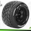 L-T3320BH | Louise 3.8" MT-Rocket MFT Tyres On (1/2 Offset) Black Rims - Glued Wheels 2Pcs