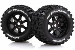 L-T3321B | Louise 3.8" MT-Pioneer MFT Tyres On (0 Offset) Black Rims - Glued Wheels 2Pcs