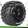L-T3323BH | Louise 3.8" MT-Cyclone MFT Tyres On (1/2 Offset) Black Rims - Glued Wheels 2Pcs