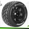 L-T3324BH | Louise 3.8" ST-Rocket MFT Tyres On (1/2 Offset) Black Rims - Glued Wheels 2Pcs