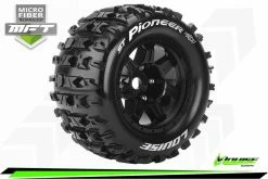 L-T3325B | Louise 3.8" ST-Pioneer MFT Tyres On (0 Offset) Black Rims - Glued Wheels 2Pcs