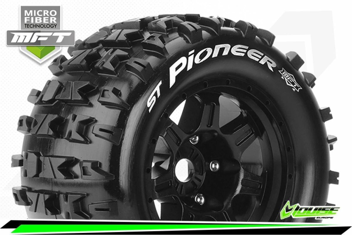 L-T3325B | Louise 3.8" ST-Pioneer MFT Tyres On (0 Offset) Black Rims - Glued Wheels 2Pcs - Image 2