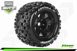 L-T3326B | Louise 3.8" ST-Uphill MFT Tyres On (0 Offset) Black Rims - Glued Wheels 2Pcs